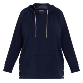 Elena Miro Modal Hoodie Navy  - Plus Size Collection