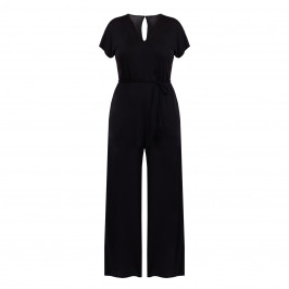 Elena Miro Crepe Jersey Jumpsuit Black