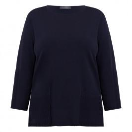 Elena Miro Knitted Tunic Navy  - Plus Size Collection