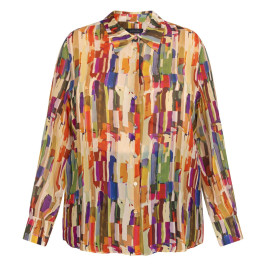 Elena Miro Multicolour Georgette Shirt - Plus Size Collection