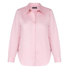 Elena Miro Cotton Oxford Shirt Pink  - Plus Size Collection