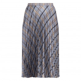 Elena Miro Pleated Check Skirt - Plus Size Collection