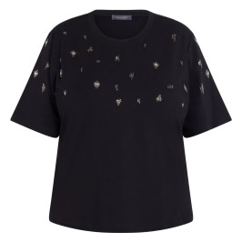 Elena Miro Embellished T-Shirt Black - Plus Size Collection