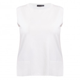 Elena Miro Knitted Top Ivory  - Plus Size Collection