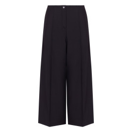 Elena Miro Jersey Wide Leg Trousers Black  - Plus Size Collection