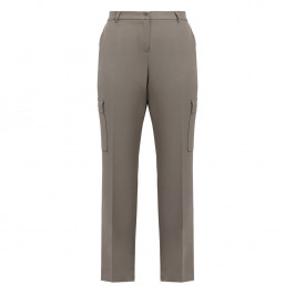 Elena Miro Tailored Cargo Trousers Light Green - Plus Size Collection