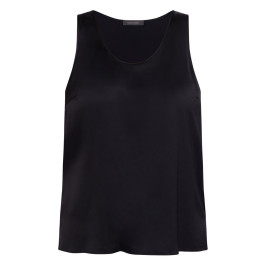 Elena Miro Satin Viscose Jersey Vest Black - Plus Size Collection