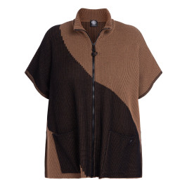 Faber Ribbed Gilet Coffee - Plus Size Collection