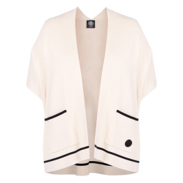 Faber Knit Poncho Vanilla - Plus Size Collection