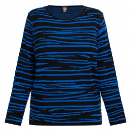 Faber Intarsia Knit Sweater Cobalt - Plus Size Collection