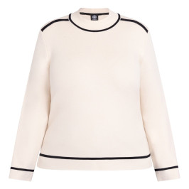 Faber Knitted Sweater Vanilla  - Plus Size Collection