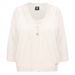 Faber Knitted Twinset Cream - Plus Size Collection