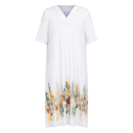 Gaia Life Cotton Blend Dress White 