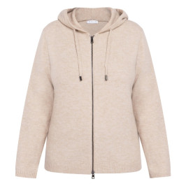 Gaia Life Hoody Lurex Thread Beige  - Plus Size Collection