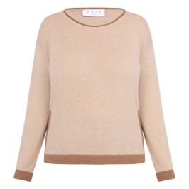 Gaia Life Wool Blend Knitted Tunic Beige - Plus Size Collection