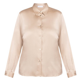 Gaia Life Satin Shirt Beige  - Plus Size Collection