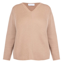 Gaia Life Ribbed V-Neck Sweater - Plus Size Collection