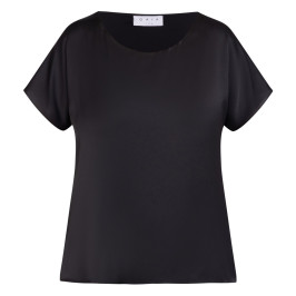 Gaia Life Satin Jersey Top Black - Plus Size Collection