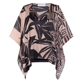 Gaia Life Leaf Print Tunic Camel - Plus Size Collection