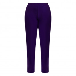 Georgedé Satin Jersey Trousers Violet - Plus Size Collection