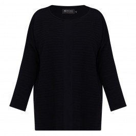Karvinen Knitted Ribbed Sweater Black - Plus Size Collection