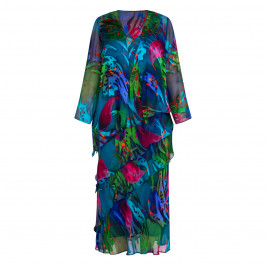 Lewis Henry Two-Piece Dress and Jacket Silk  - Plus Size Collection