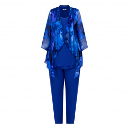Lewis Henry Three Piece Ensemble Blue  - Plus Size Collection