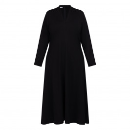 Luisa Viola Jersey V-Neck Dress Black - Plus Size Collection