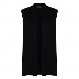 Luisa Viola Knitted Gilet Black - Plus Size Collection