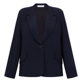Luisa Viola Jersey Blazer Navy  - Plus Size Collection