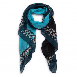 Luisa Viola Scarf Print Teal  - Plus Size Collection