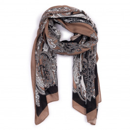 Luisa Viola Scarf Print Black - Plus Size Collection