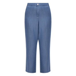 Luisa Viola Wide Leg Lightweight Jeans Denim Blue - Plus Size Collection