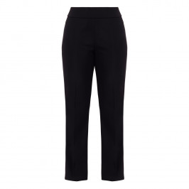 Luisa Viola Pull-On Envers Satin Trousers Black - Plus Size Collection
