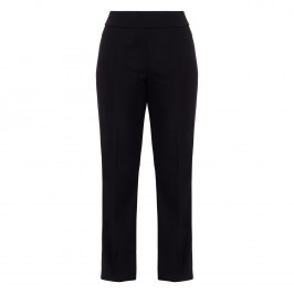 Luisa Viola Pull-On Envers Satin Trousers Black - Plus Size Collection