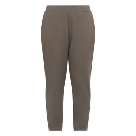 Luisa Viola Soft Touch Pull On Trousers Khaki  - Plus Size Collection