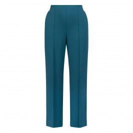 Luisa Viola Jersey Palazzo Trousers Teal  - Plus Size Collection