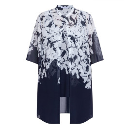 Luisa Viola Georgette Twinset Navy  - Plus Size Collection