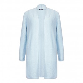 MARINA RINALDI chevron knit duck egg blue CARDIGAN - Plus Size Collection