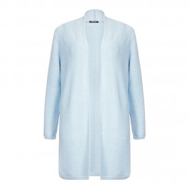 MARINA RINALDI chevron knit duck egg blue CARDIGAN - Plus Size Collection