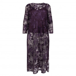 Marina Rinaldi Tulle Long Tunic Bordeaux - Plus Size Collection