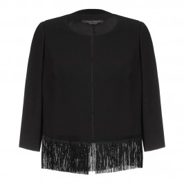 Marina Rinaldi fringe detail JACKET - Plus Size Collection