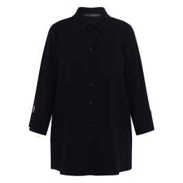 Marina Rinaldi Cady Shacket with Rhinestone Bows Black - Plus Size Collection