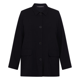 Marina Rinaldi Cady Shacket Black - Plus Size Collection