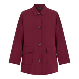 Marina Rinaldi Cady Shacket Bordeaux - Plus Size Collection