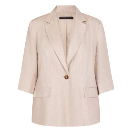 Marina Rinaldi Linen Blazer Sand - Plus Size Collection