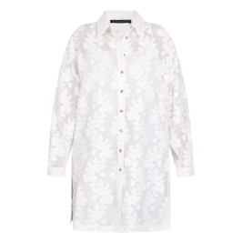 Marina Rinaldi Fil Coupé Tunic Off White  - Plus Size Collection