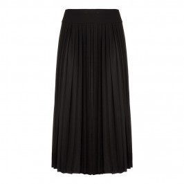 MARINA RINALDI pleated black jersey maxi SKIRT - Plus Size Collection