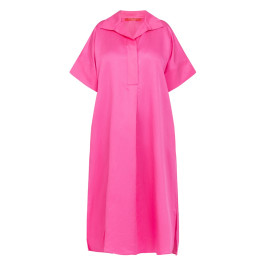 Marina Rinaldi Linen Blend Dress Fuchsia  - Plus Size Collection
