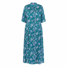 Marina Rinaldi Antique Floral Dress Green  - Plus Size Collection